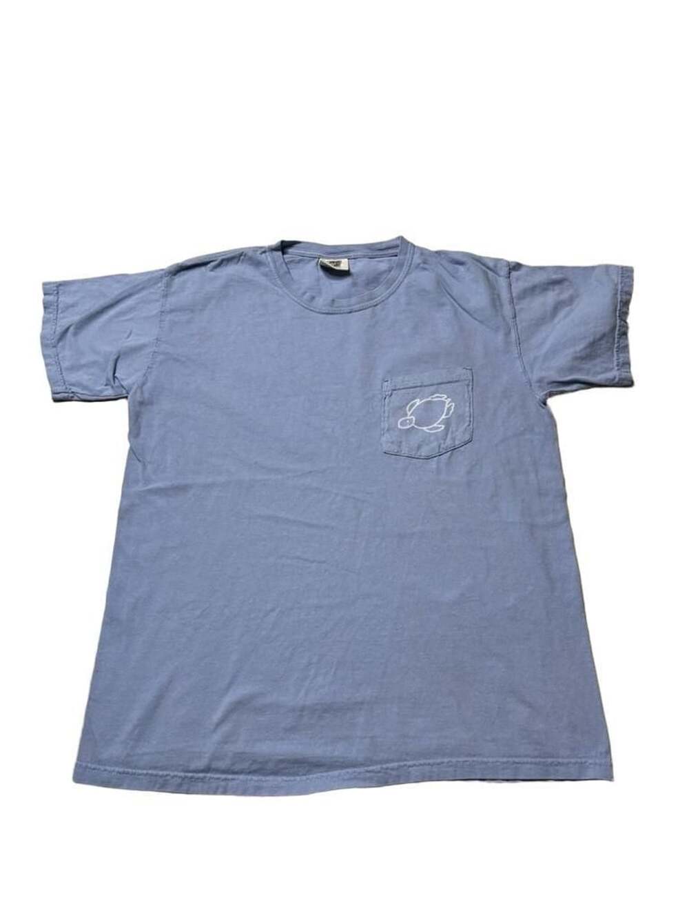 Shelly Cove Sea Turtle Pocket T-Shirt Blue Medium